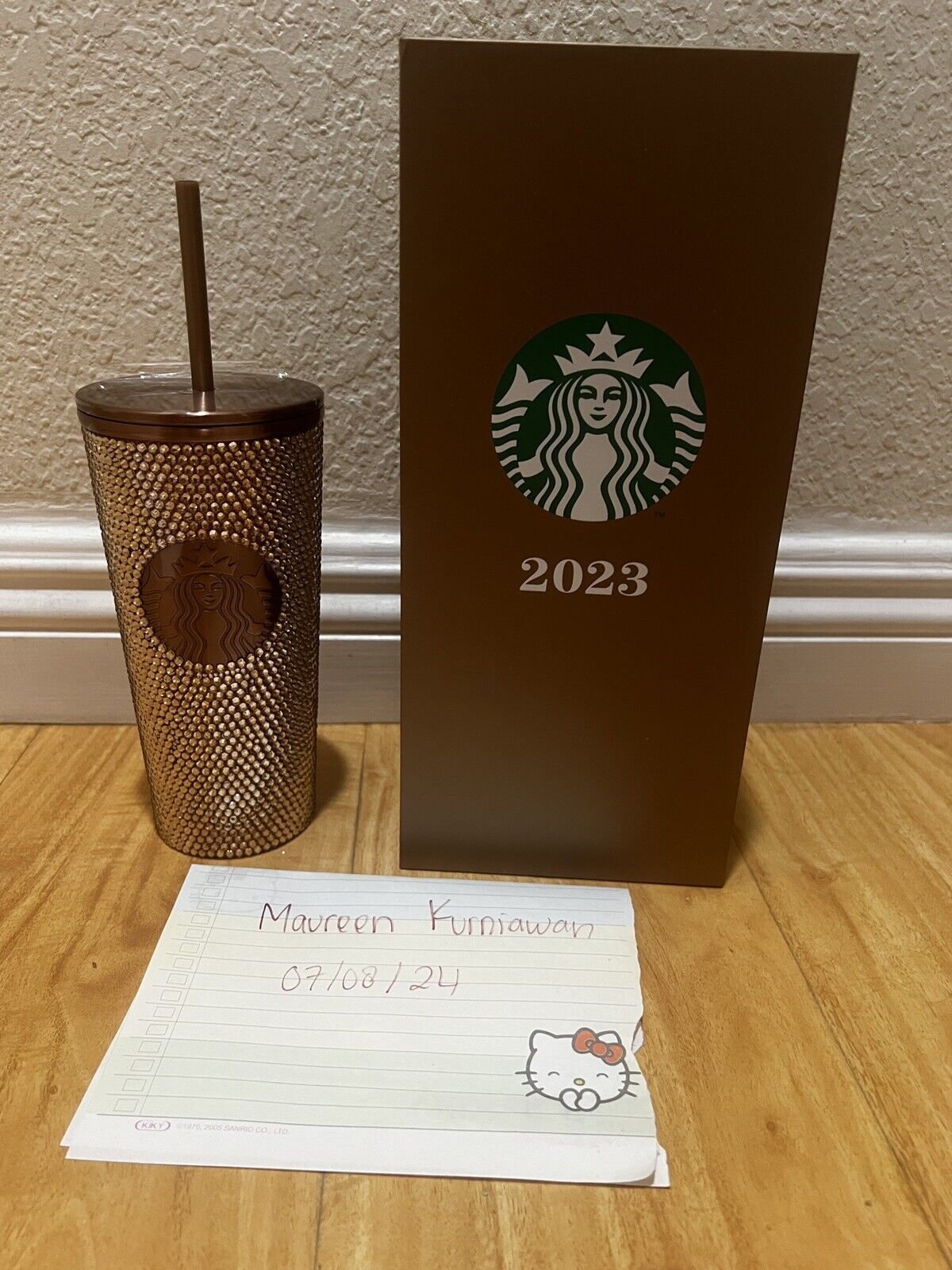 Starbucks Malaysia Champagne Gold Bling Rhinestones Cold Cup 16oz (US SELLER) - Sold on eBay December 3rd, 2024 for $100.00
