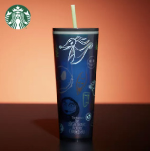 Disney The Nightmare Before Christmas Starbucks Tumbler with Straw-IN HAND - Sold on eBay December 31st, 2023 for $175.00