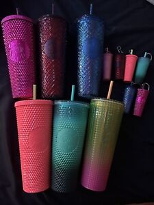 Lot Of 6 Starbucks 24 oz Venti Tumblers and 6 Keychains! - Sold on eBay October 10th, 2023 for $170.00