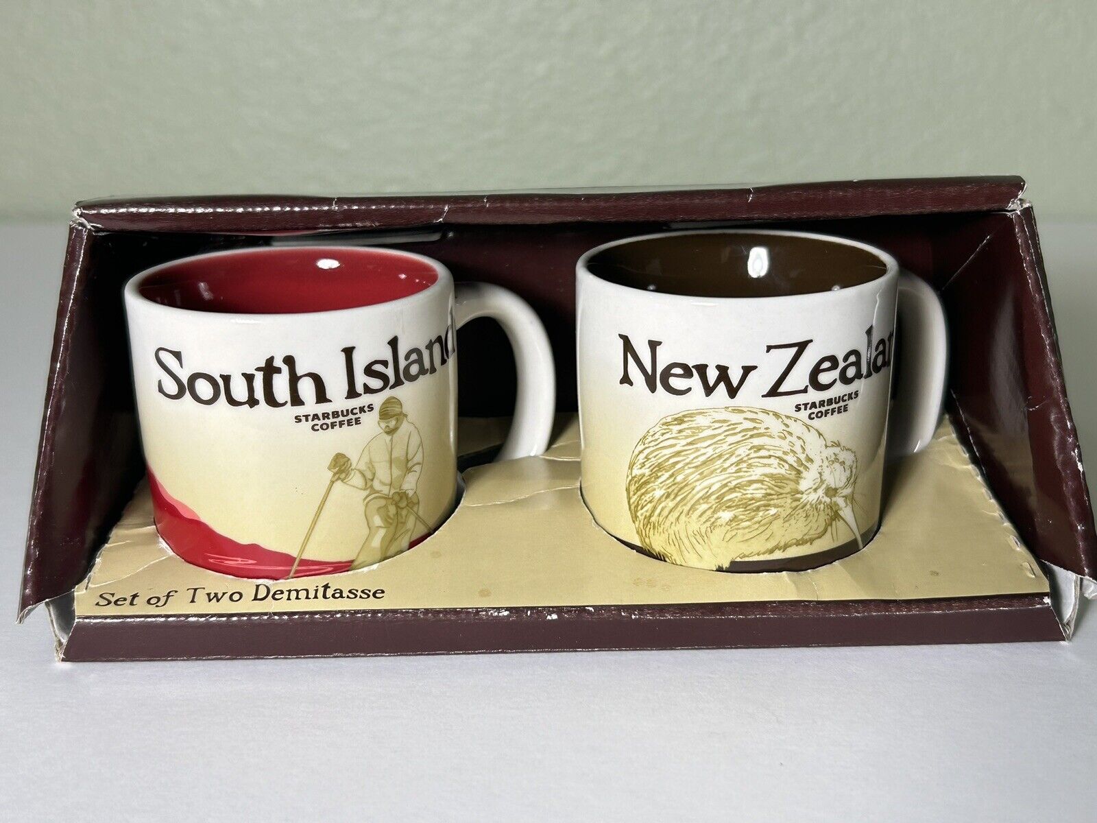 Starbucks SOUTH Island & New Zealand Demitasse 3oz Mug Set Collector Series 2008 - Sold on eBay November 10th, 2024 for $495.00