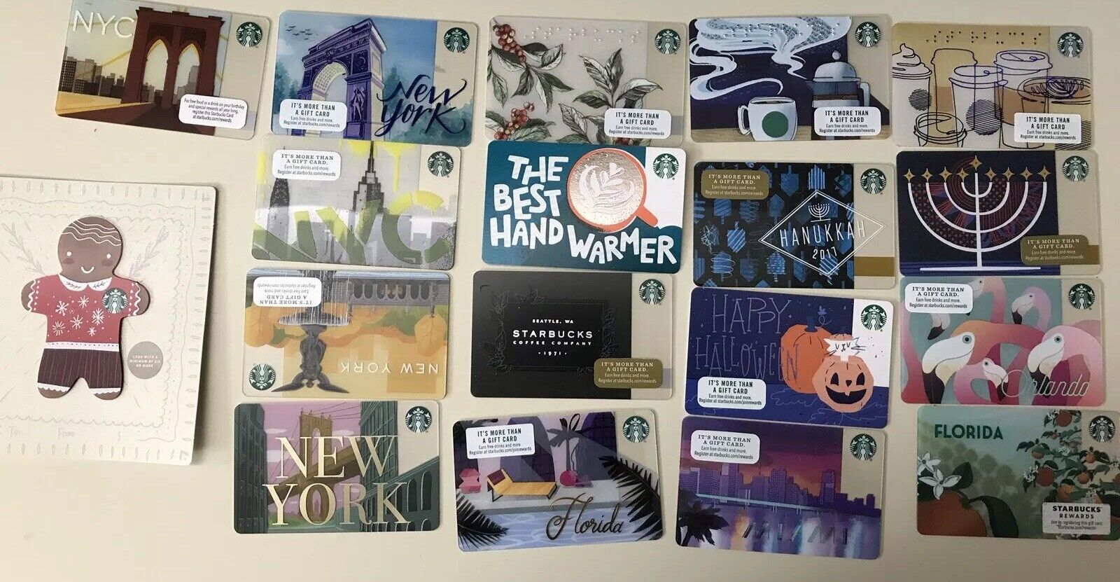 NEW Starbucks GIFT CARDS, Huge lot of 3000 cards, Collectible, Just A Sampling! - Sold on eBay November 26th, 2024 for $444.44