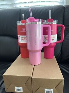 Stanley Starbucks 2024 + Target Exclusive Valentines Cosmo Pink & Red Set Of 3. - Sold on eBay January 30th, 2024 for $350.00 (6 bids) 