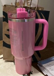 NEW Stanley x Starbucks Exclusive 2024 Pink 40oz Tumbler - Sold on eBay January 8th, 2024 for $300.00 (58 bids) 