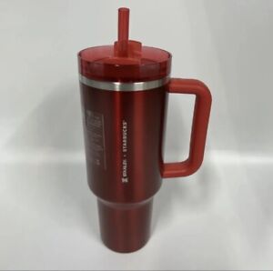 Stanley X Starbucks Red HOLIDAY BNWT  40oz 11/2 2023 Release Stainless  W/handle - Sold on eBay November 29th, 2023 for $168.07 (15 bids) 
