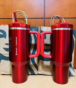 NEW LIMITED Starbucks x Stanley Holiday 2023 Collab (40 oz) Red Tumbler Mug - Sold on eBay November 6th, 2023 for $159.00