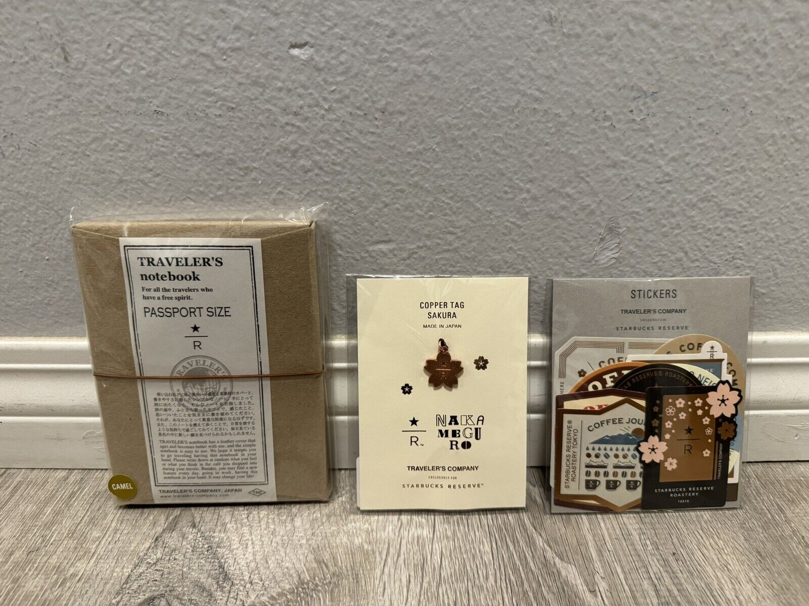 Starbucks Reserve Roastery Tokyo Traveler’s Passport Camel, Sakura Tag, Stickers - Sold on eBay October 29th, 2024 for $125.00