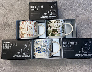 Starbucks Star Wars Mug Set Batuu Endor Tatooine Been There Series 2021 NIB 14oz - Sold on eBay August 19th, 2023 for $172.51 (18 bids) 