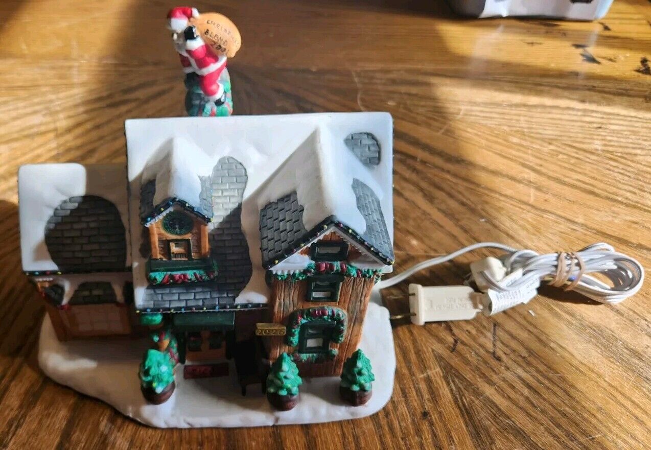 2001 United States Starbucks Barista Lighted Holiday House With Santa On Roof - Sold on eBay November 17th, 2024 for $249.00