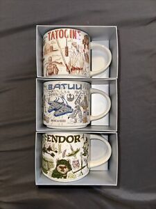 2021 Starbucks Star Wars Cups Set Tatooine Endor Batuu Been There Series Mugs - Sold on eBay January 17th, 2024 for $275.00 (1 bids) 