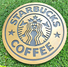 Rare Vintage Starbucks Coffee Advertising Bronze Metal Sculpted Sign - 24 inches - Sold on eBay August 5th, 2024 for $149.99 (2 bids) 