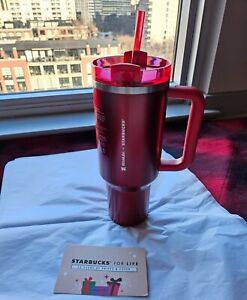 Starbucks X Stanley Holiday 2023 Collab (40 oz) Red Tumbler (New) - Sold on eBay January 13th, 2024 for $250.00 (24 bids) 