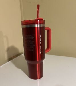 **NEW** LIMITED Starbucks + Stanley Holiday 2023 Collab 40oz Red Tumbler Mug - Sold on eBay January 2nd, 2024 for $177.50 (24 bids) 