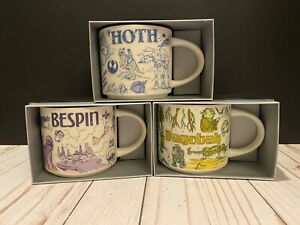 Disney Star Wars Starbucks BTS 2020 Hoth Dagobah Bespin Coffee Mugs