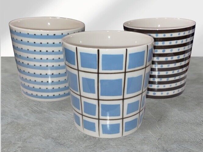 VTG 2004 Starbucks Coffee Mugs Set Of 3 Stripes Squares Dots Abstract Collection - Sold on eBay March 9th, 2025 for $64.99