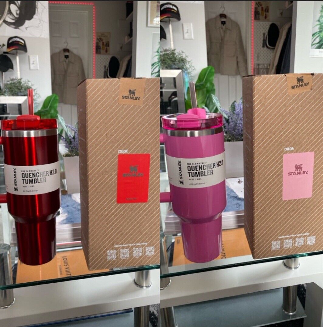 Bundle Starbucks X Stanley 2023 Holiday Red & Pink 40oz SS Tumbler  Cup Limited - Sold on eBay January 3rd, 2025 for $94.99