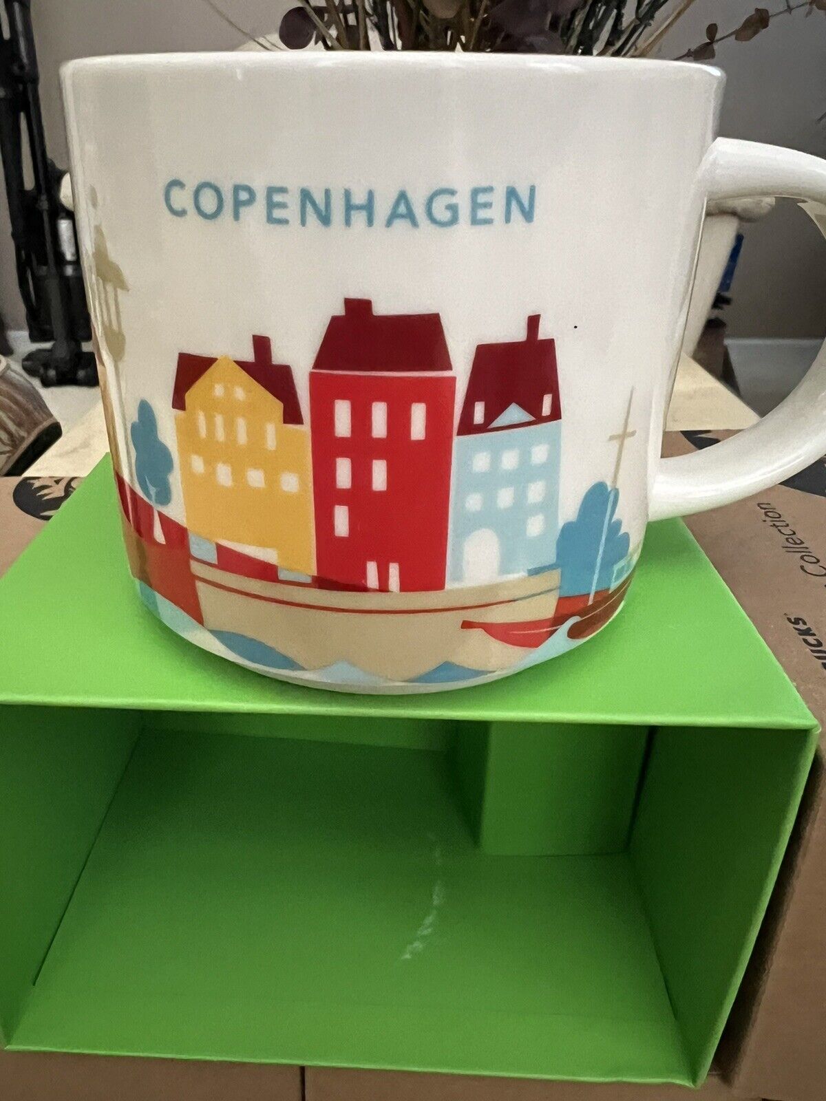 RARE-Starbucks YAH mug COPENHAGEN 14oz new in original box with SKU sticker - Sold on eBay December 15th, 2024 for $89.99