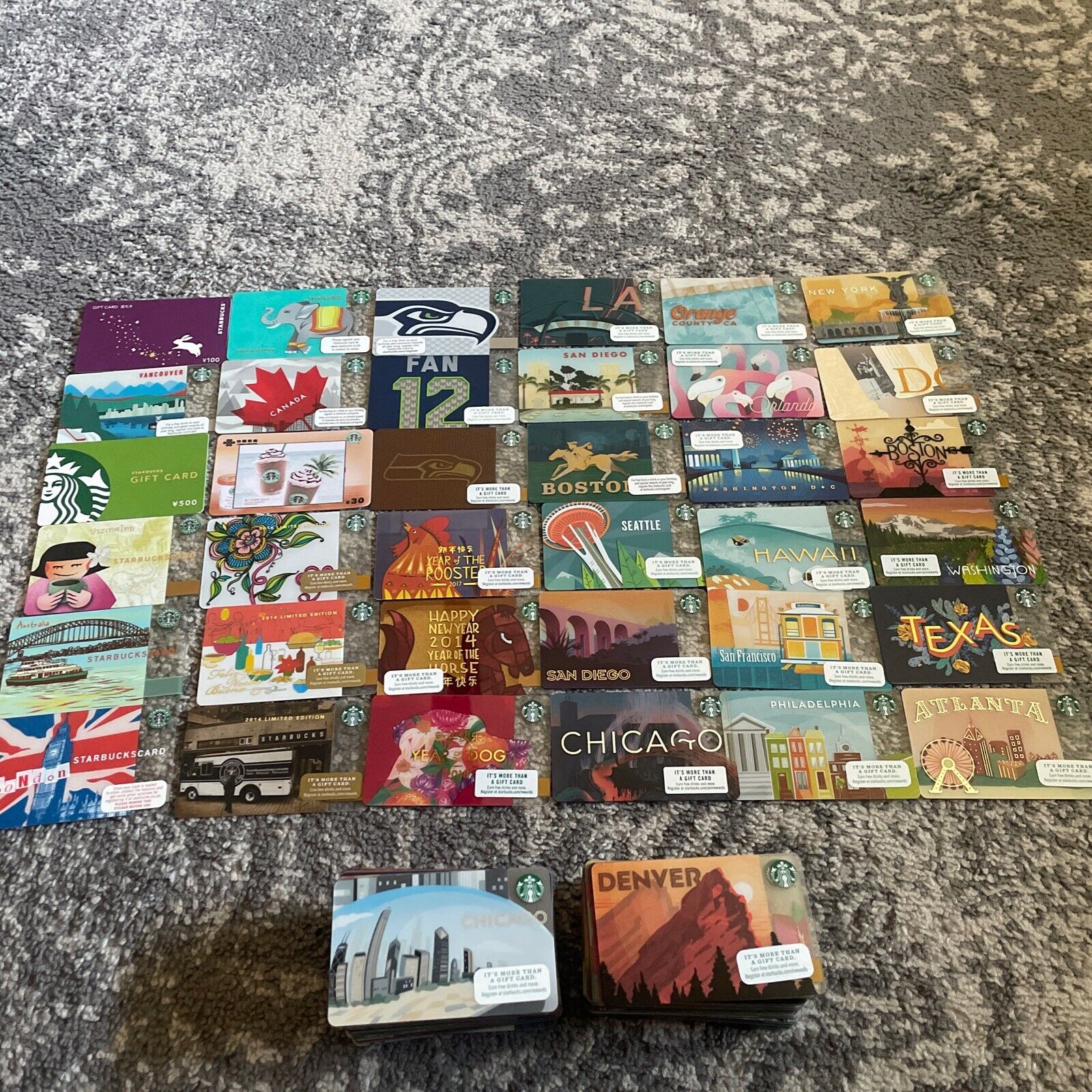 120 Plus Starbucks Gift Cards Destinations  Sports, International Cards - Sold on eBay March 27th, 2025 for $87.50 (1 bids) 