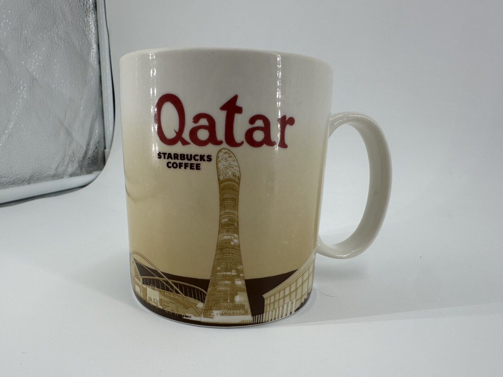 HTF Starbucks Qatar V1 1st Version 2011 Global Icon 16 oz Coffee Tea Mug Cup