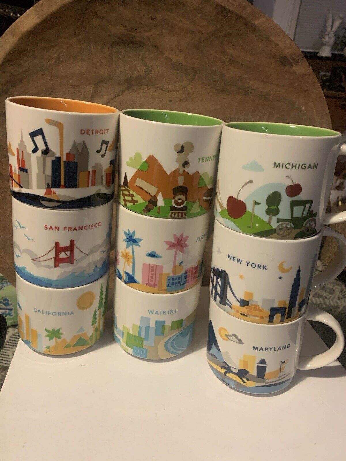 Starbucks Collectible YOU ARE HERE Series Mugs.  $11 Each Or Set Of 10 For $100 - Sold on eBay February 19th, 2025 for $100.00