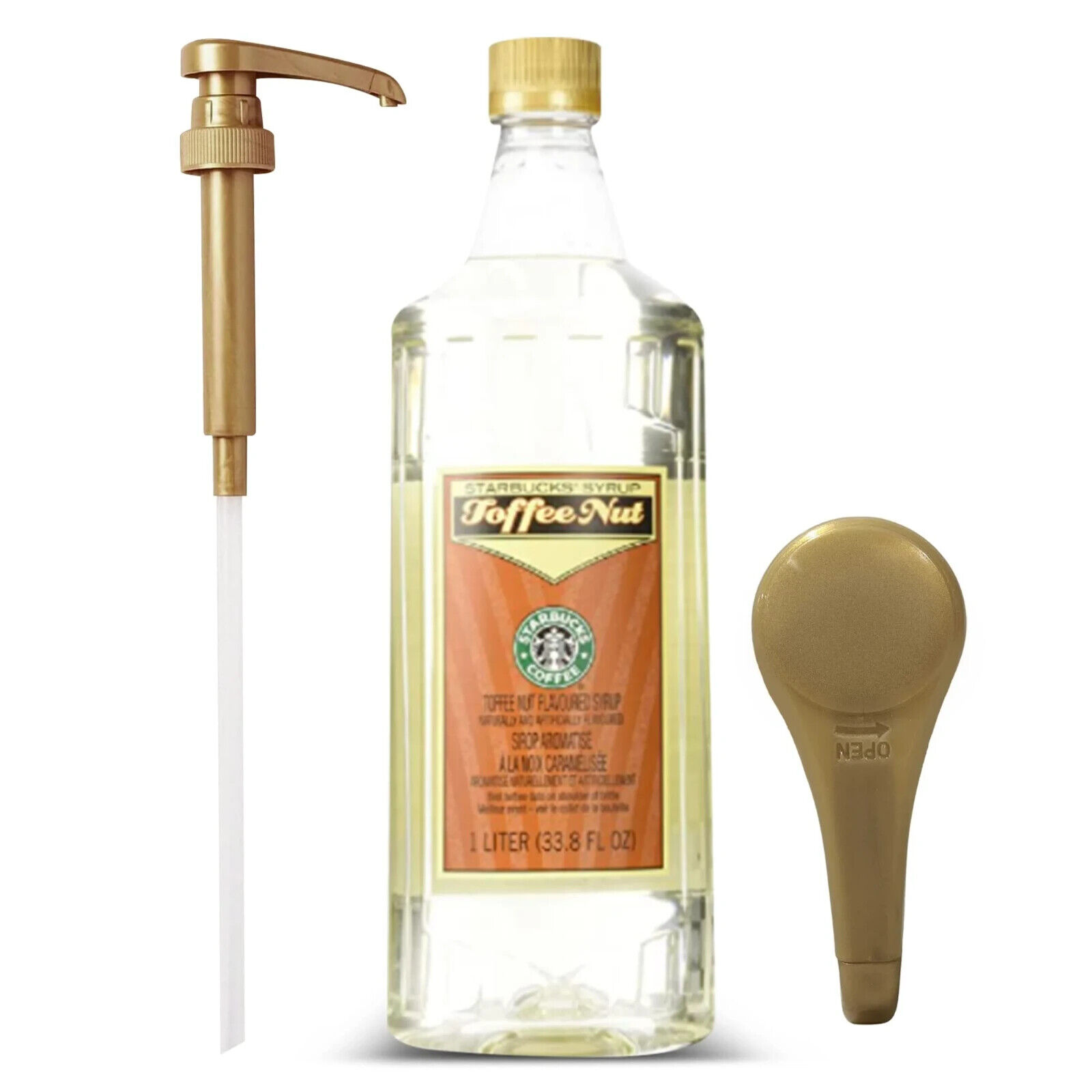 Fresh Starbucks Discontinued Toffee Nut Syrup (1-L.)  by Starbucks Pump 2/25 - Sold on eBay January 3rd, 2025 for $129.99