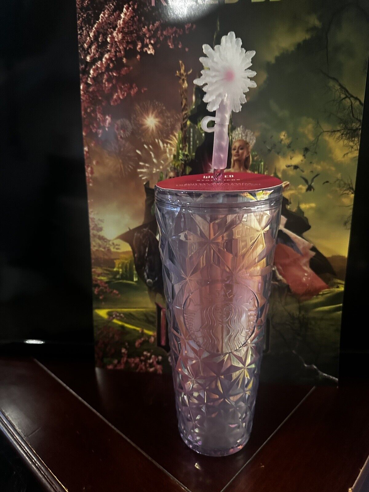 Starbucks Wicked Glinda’s Collection Prism Cold Cup Pink Wand Straw Topper. - Sold on eBay December 12th, 2024 for $83.99