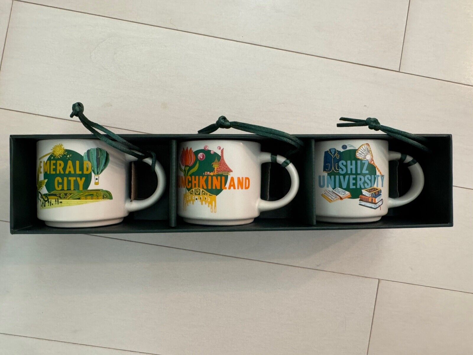 Wicked Starbucks Discovery Series Mini 2 oz Mug Ornament 3 Set Universal Studios - Sold on eBay December 11th, 2024 for $78.99