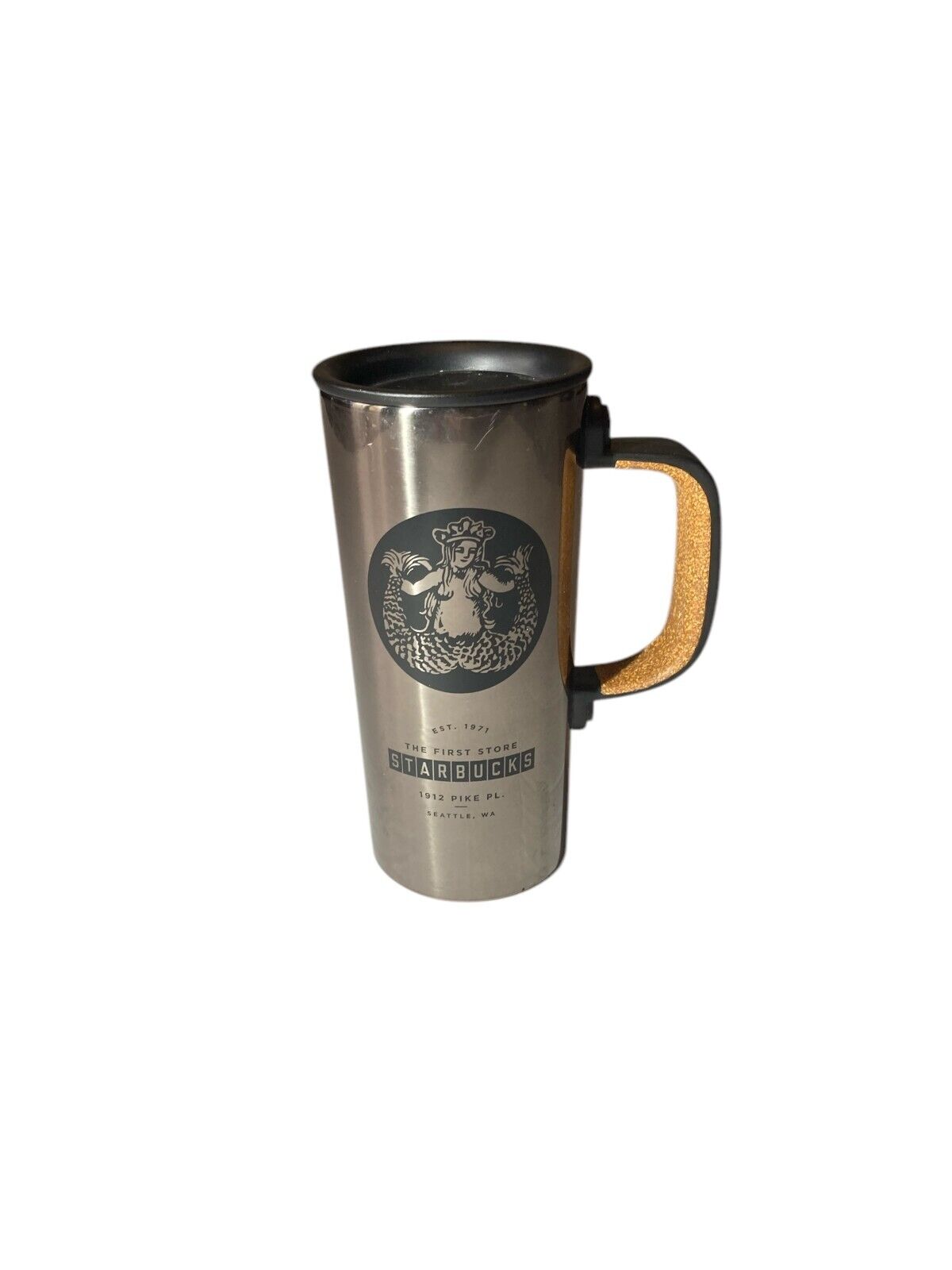 Rare Starbucks The First Store Pike Place Seattle Stainless Steel Cork Tumbler - Sold on eBay February 21st, 2025 for $99.00