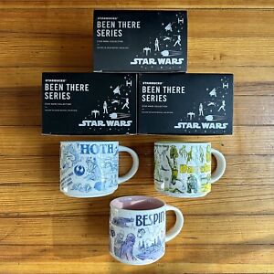 Starbucks “Been There” Star Wars May the 4th Mugs: Hoth, Dagobah, & Bespin Lot