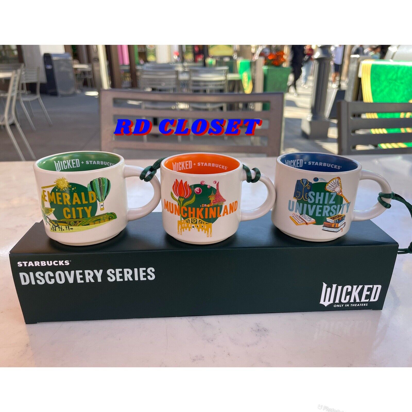 Wicked Starbucks Universal Studios Discovery Series Mini Mug ORNAMENT Set. - Sold on eBay December 17th, 2024 for $95.00
