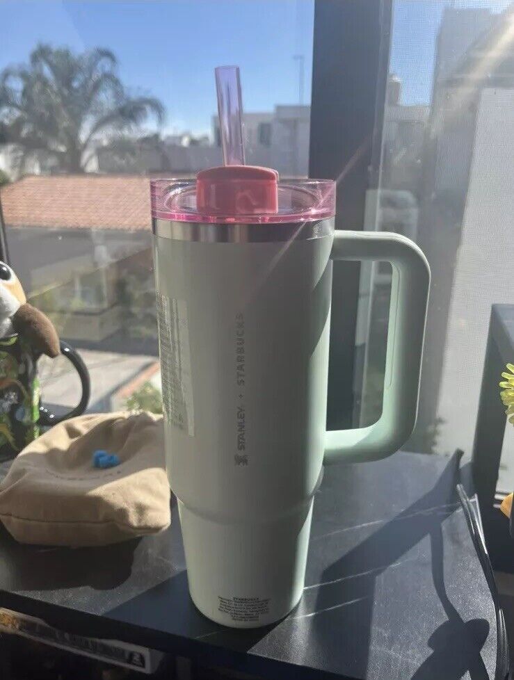 Starbucks Stanley Mexico 2 Toned Mint & Pink Limited Edition Quencher 30 oz - Sold on eBay March 9th, 2025 for $149.00