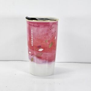 Starbucks 2015 Cherry Blossom Sakura Day Pink Ceramic Tumbler 12oz Mug