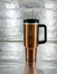 Starbucks Stanley 40 oz. Quencher Tumbler Copper & Black Cold Cup Rare - Sold on eBay December 26th, 2023 for $160.00