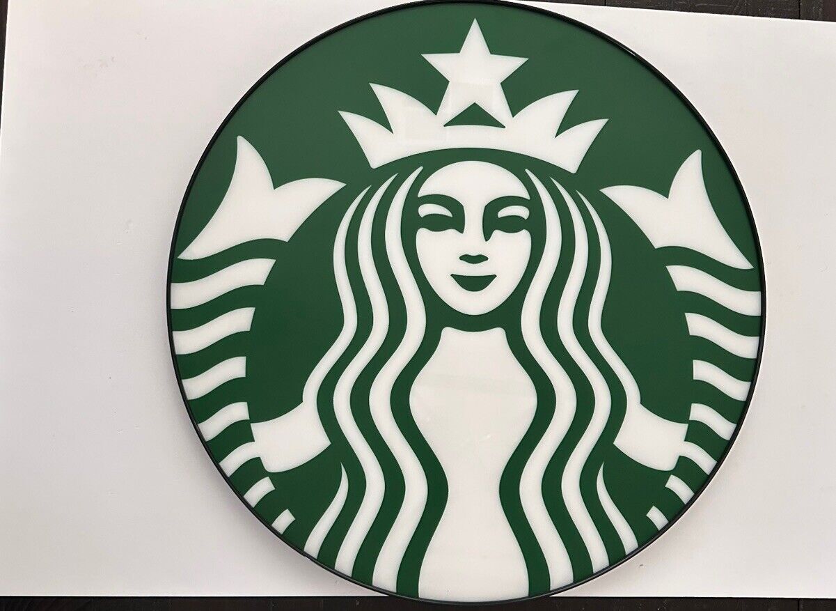 Original Starbucks Coffee Store Mermaid Logo  Sign 19”  Round Rare Authentic - Sold on eBay February 16th, 2025 for $215.00