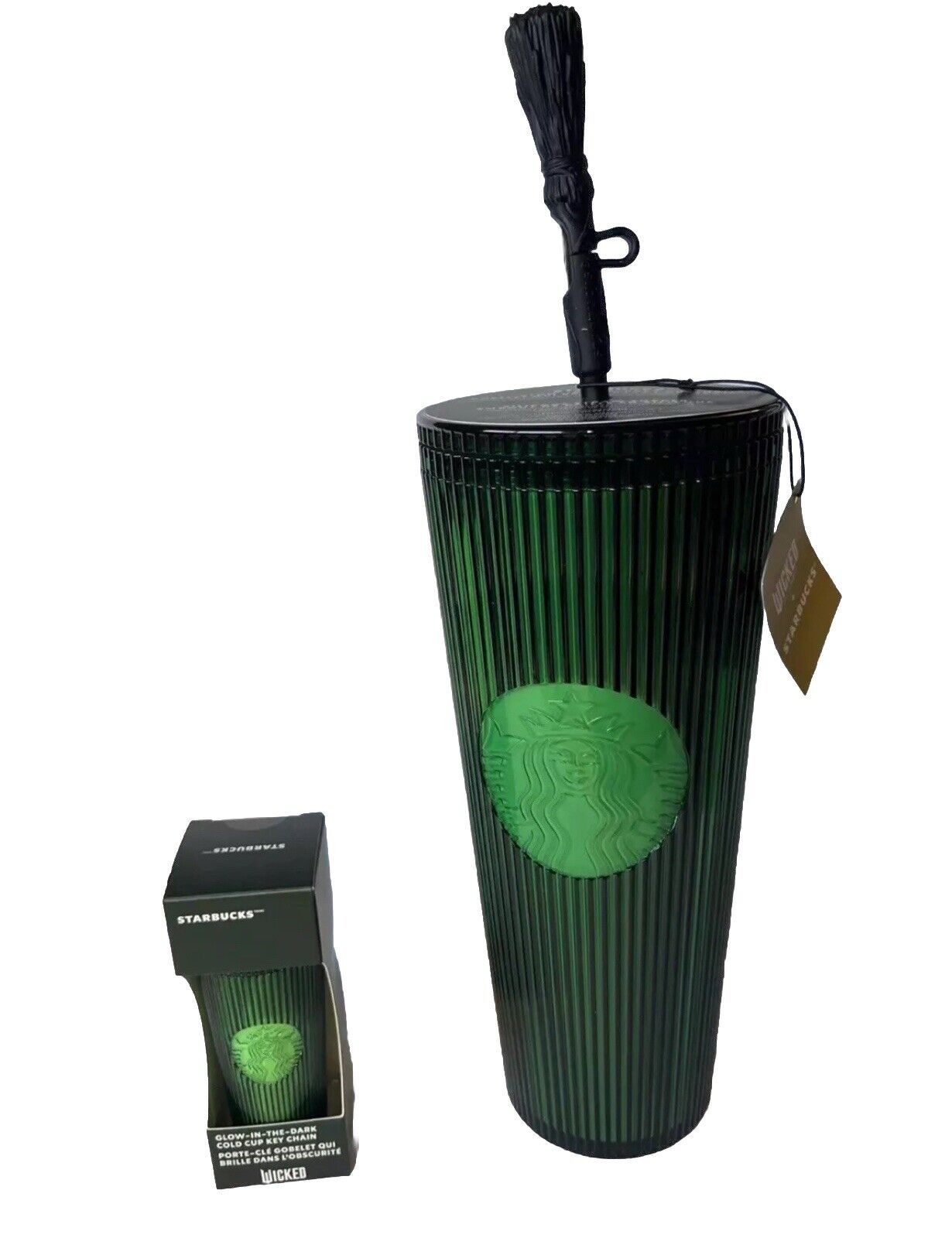 Starbucks Wicked 24oz. Cold Cup Tumbler Emerald Green With Topper And Key Chain - Sold on eBay January 5th, 2025 for $79.99