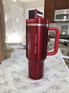New Listing?NEW LIMITED Starbucks Red  Stanley Cup Holiday 2023 Collab (40 oz) Glossy Red - Sold on eBay December 15th, 2023 for $200.00