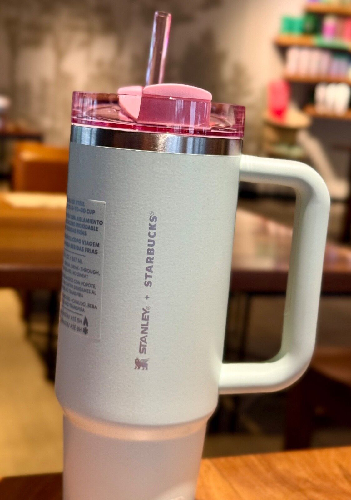 Starbucks Stanley Mexico 2 Tone Mint Pink Limited Edition New Quencher 30 oz - Sold on eBay January 25th, 2025 for $105.00