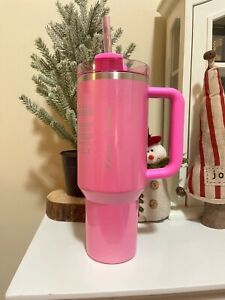 Stanley + Starbucks 2024 Winter Pink 40oz Tumbler Target Exclusive Print (Read) - Sold on eBay January 16th, 2024 for $235.00 (1 bids) 