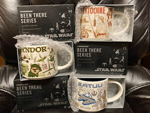 Starbucks Star Wars 14oz 3 Mugs BT Been There set Batuu Endor Tatooine NEW - Sold on eBay March 11th, 2024 for $225.00 (1 bids) 