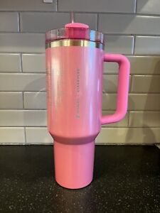 Stanley X Starbucks Tumbler 40 Oz Pink Limited Edition Target Brand Sparkle Cup - Sold on eBay February 7th, 2024 for $291.00 (31 bids) 