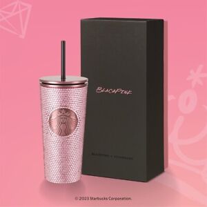 Starbucks 2023 BlackPink Rhinestone Crystal 16oz Cold Cup NEW IN BOX - US SELLER - Sold on eBay August 30th, 2023 for $225.00