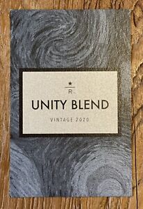 Starbucks NY Roastery Taster Card UNITY BLEND Vintage 2020 SCARCE!!