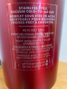 NEW Starbucks x Stanley Holiday 2023 Collab  (40 oz/1.18L)  Red Tumbler Quencher - Sold on eBay November 9th, 2023 for $154.50 (21 bids) 