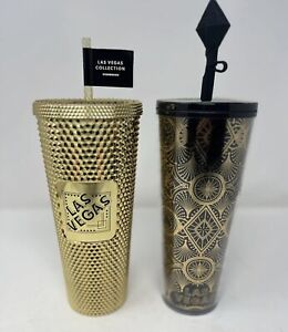 Bundle Of 2 STARBUCKS 24Oz Tumbler TMBLR Cup LAS VEGAS GOLD GLITTER Sin City LOT - Sold on eBay November 3rd, 2023 for $169.00