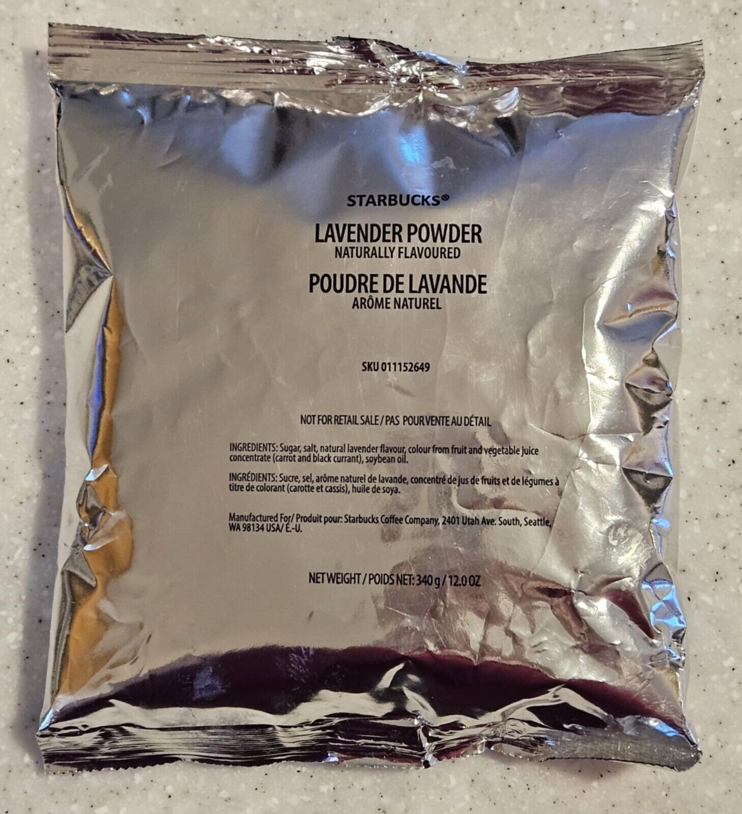 Starbucks Lavender Powder 12oz bag  LOT OF 4 - Sold on eBay January 30th, 2025 for $110.00