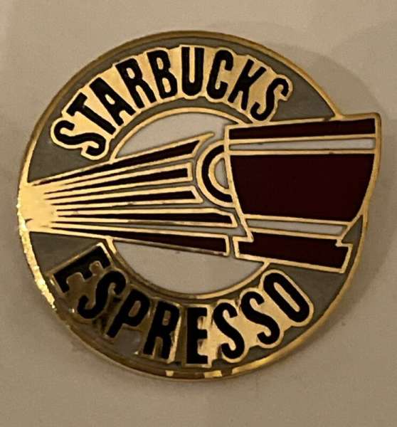 1985 Starbucks Vintage Coffee Cup Espresso Metal Enamel Pin W/ Clasp - Sold on eBay August 26th, 2024 for $89.99