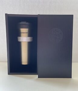 Starbucks 30th Anniversary Gold Swarovski Tumbler with Wood Box - Brand New! - Sold on eBay August 27th, 2023 for $250.00