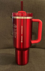 Starbucks Stanley Holiday Cup 2023 40 Oz Red Tumbler IN HAND Brand New