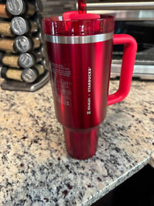 Rare Starbucks + Stanley Holiday 2023 Collab (40 oz) Red Tumbler - Sold on eBay December 7th, 2023 for $199.00