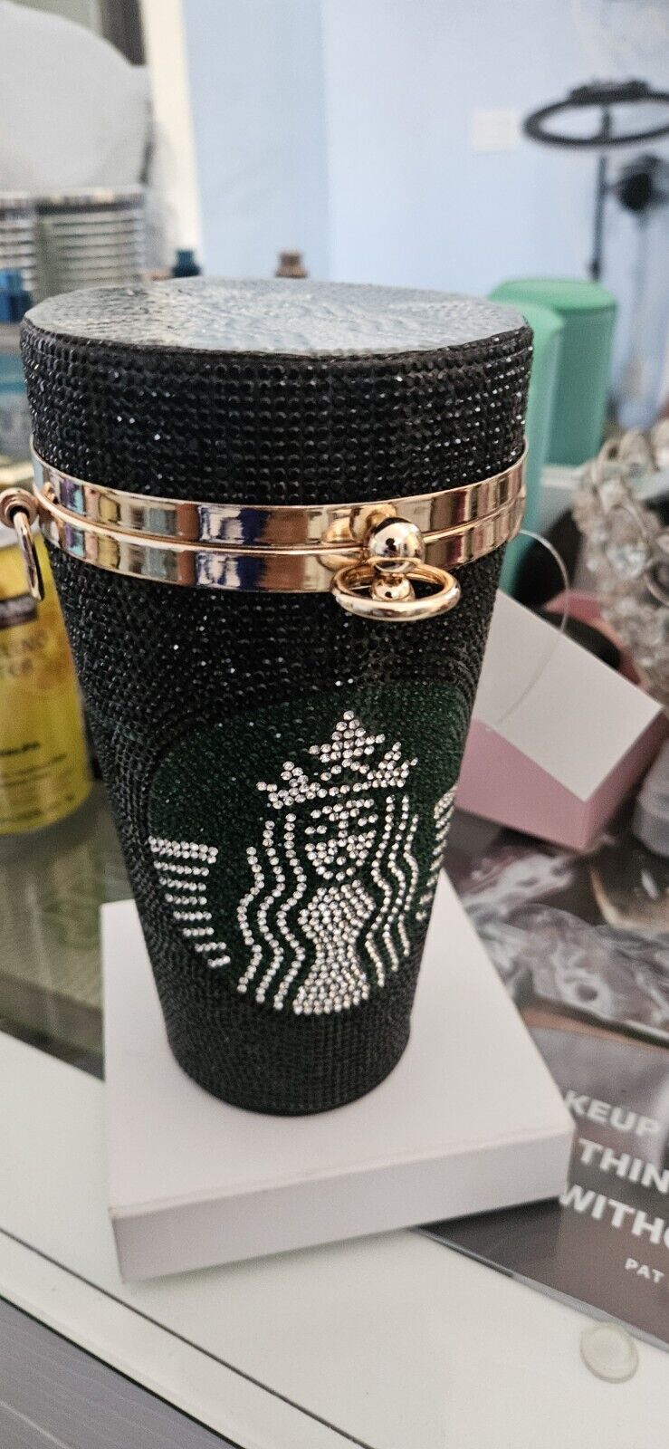 NEW Starbucks Summer 2021 Camping Rhinestone Bling Cup Bag RARE - Sold on eBay February 14th, 2025 for $80.00