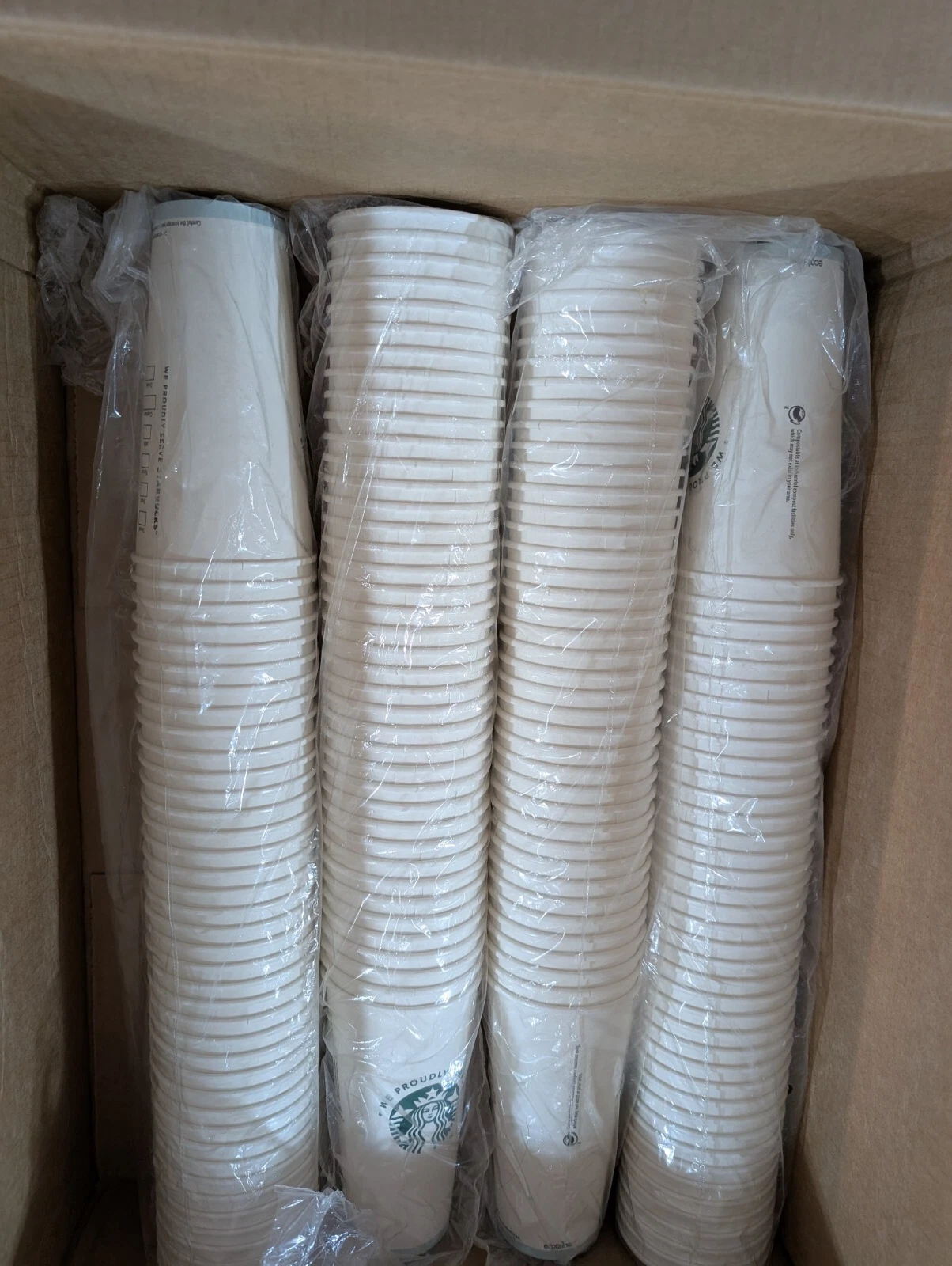 160 Authentic Starbucks 20oz Hot Cups - Start a Cafe or a Pyramid (Venti sized) - Sold on eBay May 5th, 2025 for $118.88